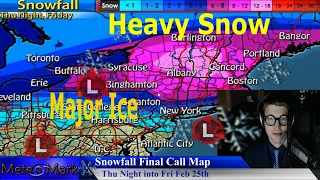 Heavy Snowstorm & Ice Storm Takes Aim Northeast from Pennsylvania, Ohio, New York, into New England