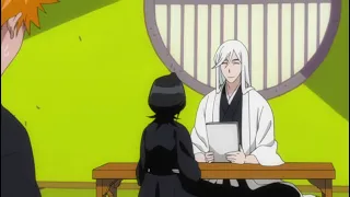 Rukia turns in her report to Ukitake