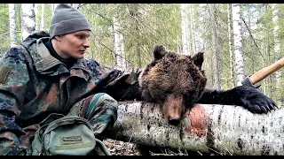 Царь тайги медведь, месть кровожадного зверя.Грибы собираю и жарю в начале мая. Таежный быт.