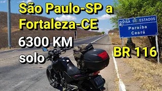 Viagem de moto de baixa cilindrada para o nordeste, solo, BR 116