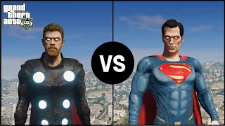 GTA 5 - Superman VS Thor | Epic Full Battle! Hindi (Urdu) GamePlay