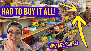 THIS Is Why We ALWAYS DOUBLE CHECK At The THRIFT STORE! SHE Found RETRO TOYS! THRIFT WITH US!