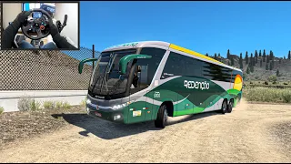 Smooth Bus Drive Through Mountain Nature - American Truck Simulator - Logitech G29 Setup + Handbrake