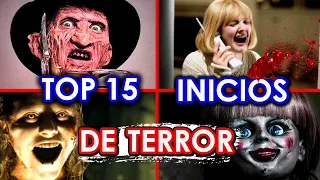 Top 15 Inicios MÁS IMPACTANTES de PELÍCULAS DE TERROR | Edu Rocha Halloween | Wow Que Pasa