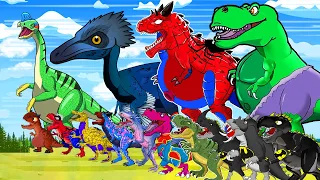 Hulk PTERODACTYL, BRACHIOSAURUS Cannibalism Kong Trex to Save Dinosaurs! Jurassic World Cartoons
