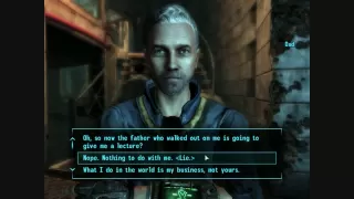 Fallout 3- Dad knew I blew up Megaton