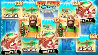 Big bass floats my boat slot insane win on a $75,000 super free spins bonus buy compilation