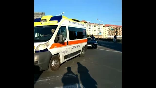 [SCORTA]133-Ambulanza Croce D'oro Imperia+Polizia Penitenziaria Imperia in sirena