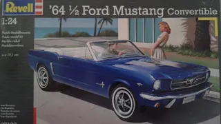 Revell ‘64 1/2 Ford mustang convertible schale 1/24 Full Build te zien in 60 foto’s