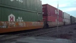 Norfolk Southern intermodal trains in Annville, PA 9-24-11