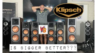 Klipsch R800 vs RP8000ii vs RF7iii