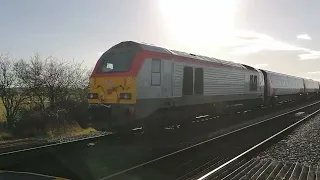 05/03/22 - TFW DVT 82229 & DB Cargo Class 67 - 67017 "Arrow" - Crewe C.S to Holyhead Car M.D. - ECS