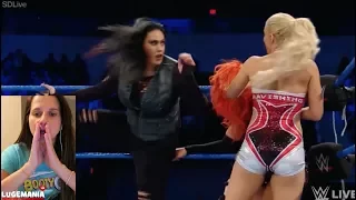 WWE Smackdown 7/25/17 Charlotte Becky vs Lana Tamina