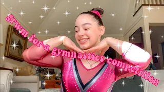 grwm for a gymnastics competition