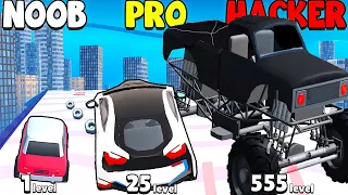 EVOLUTION OF CAR POWER! 🚗→🏎️ NOOB vs PRO vs HACKER in Level Up Cars