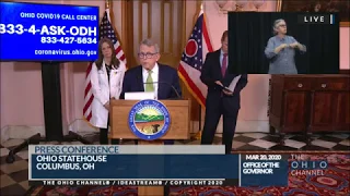 Ohio Governor Mike DeWine - COVID-19 Update | March 20, 2020