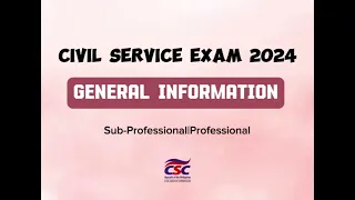 CIVIL SERVICE EXAM REVIEWER 2024|GENERAL INFORMATION|PROFESSIONAL