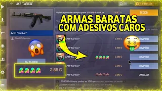 Aprenda agora! Como comprar SKINS baratas com adesivos CAROS! Lucrando MUITO no Standoff 2