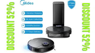 Midea S8+ Robot Vacuum Cleaner for Home with Self Empty Dock Vibration Mopping Wet and Dry 4000Pa