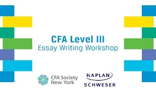 CFA Level III Essay Writing Workshop
