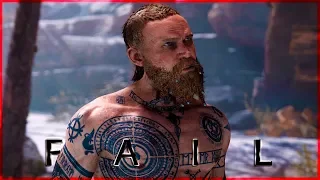 God of War Game - Baldur Boss Fight - QTE Fails