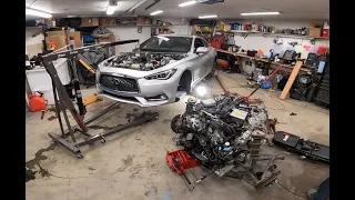 2017 Infiniti Q60 Engine Removal VR30DDTT