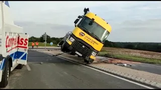 Accident : relevage de camion