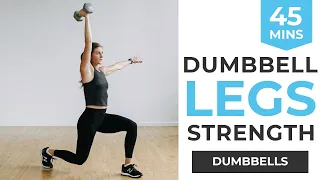 45-Minute LEG DAY Workout for Women | At-Home Dumbbell Workout (that Burns 500+ Calories) 🔥