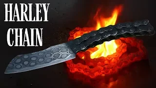 Knife making - Damascus Chain knife