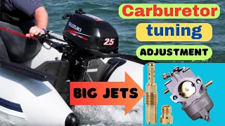 Suzuki df 2.5 carburetor tuning big jets installation and adjustment