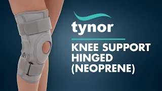 Tynor KNEE SUPPORT HINGED NEOPRENE (J01) for controlled compression around the knee.