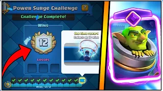 12-0 POWER SURGE CHALLENGE | CLASH ROYALE | BEST POWER SURGE CHALLENGE DECK!