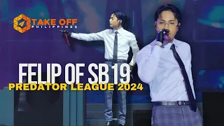 Felip (Ken Suson) of SB19 opens the Predator League 2024 Day 1 at SM MOA Arena