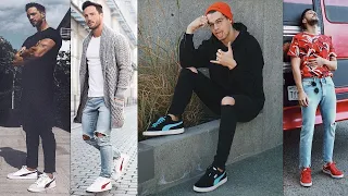 How To Style Puma Suede Classic Sneakers Men | Puma Suede Classic Outfit Ideas Men | Puma Sneakers