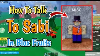 How To Talk To Sabi In Blox Fruits (2024) | How To Find Sabi And Talk To Him In Blox Fruits