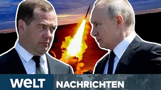 PUTINS KRIEG: Ultimative Drohung! Ex-Präsident Medwedew redet über Angriffe auf NATO | WELT  Stream