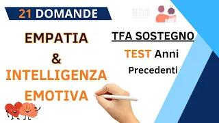 21 domande TFA Sostegno: Empatia e Intelligenza Emotiva