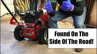 FREE Snow Blower Found In The TRASH. Will It work?
