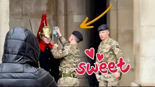 King’s Guard Got Wet in HEAVY RAIN, and Soldier  Did this Acts of KINDNESS!! 😍🥰😘