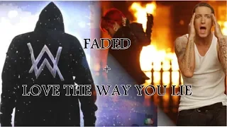 FADED + LOVE THE WAY YOU LIE - Alan Walker Eminem & Rihanna - BASS BOOSTED