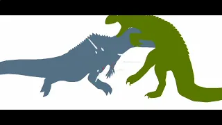 Indominus Rex V.S Giganotosaurus JWD Stick Nodes Dinosaur Battle