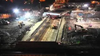 Reading Station, bridge replacement time lapse