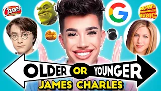 James Charles Takes On The OLDER OR YOUNGER Challenge (F.R.I.E.N.D.S., Flip Phone, Shrek)