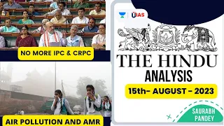 The Hindu Newspaper Editorial Analysis II 15th August II  Saurabh Pandey #hindueditorials
