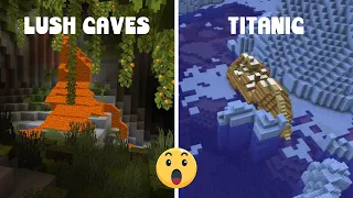 Huge LUSH CAVES, TITANIC & MORE! Minecraft JAVA Snapshot 21w39a