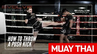 How To Throw A Muay Thai Push Kick | Evolve MMA