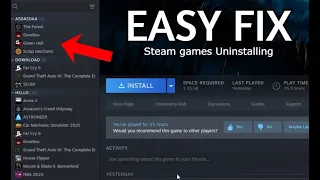 all my steam games games automatically uninstalled themselves| HOW TO EASILY FIX.