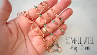 DIY Wire Jewelry - How To Make Easy Chain Links - Ideas For Beginners