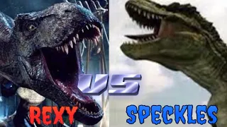 Speckles VS Rexy Edit | Jurassic World | Speckles the Tarbosaurus | #jurassicworld #dinoking #shorts