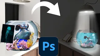 Mermaid Photomontage In Photoshop - Remove The Background of Transparent Objects